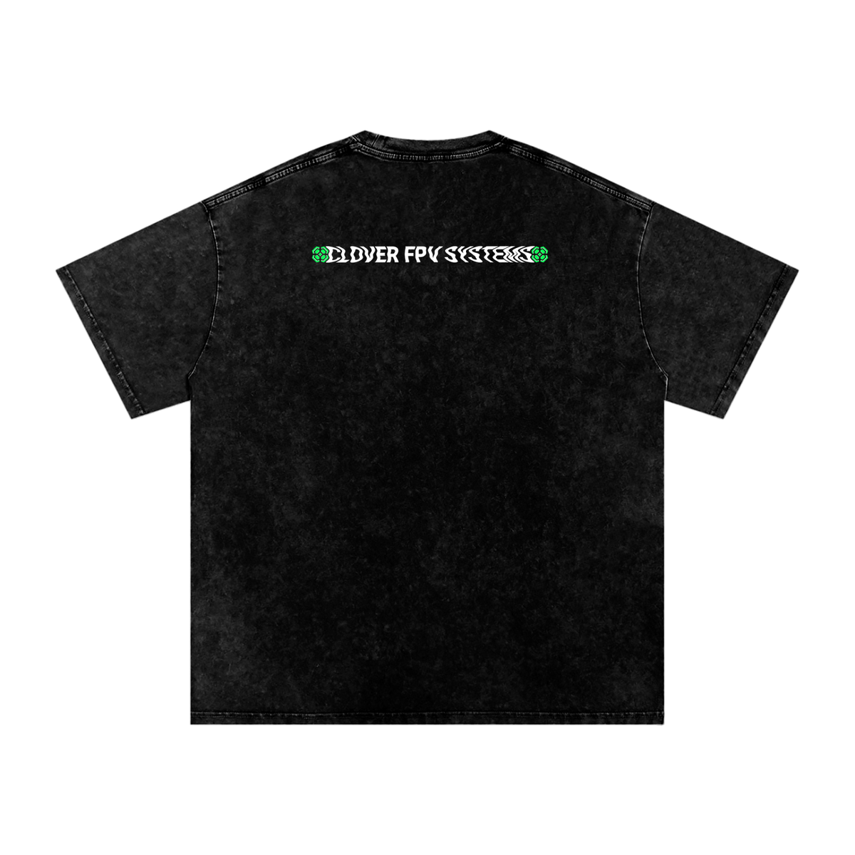 Wavy CFPVS Logo - Snow Washed Oversized Cotton T-Shirt