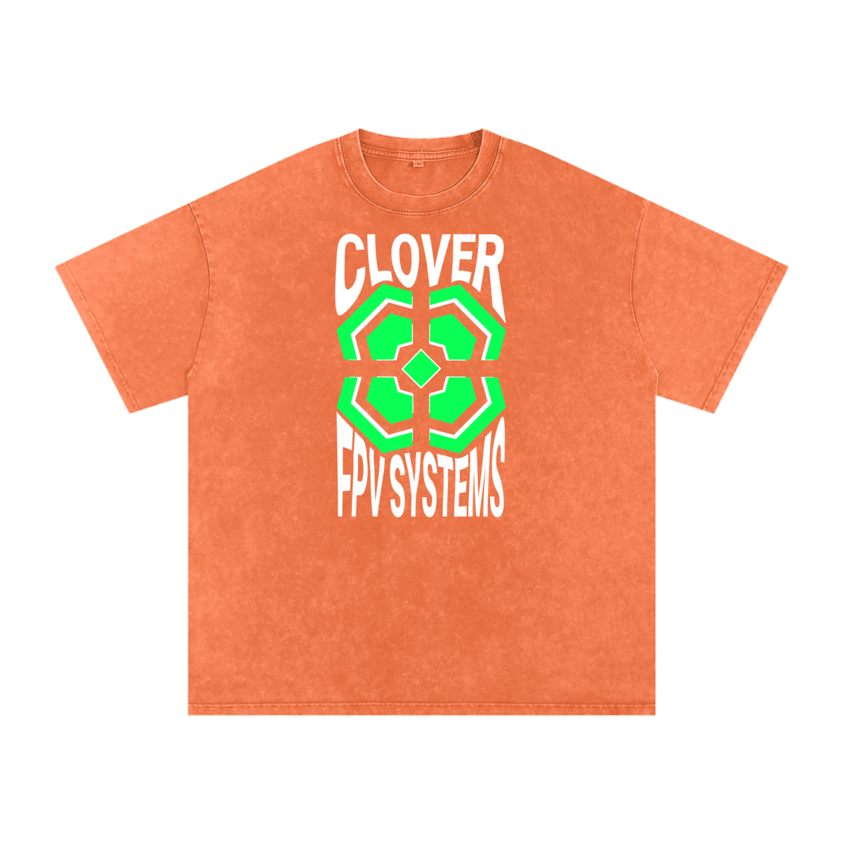 Wavy CFPVS Logo - Snow Washed Oversized Cotton T-Shirt