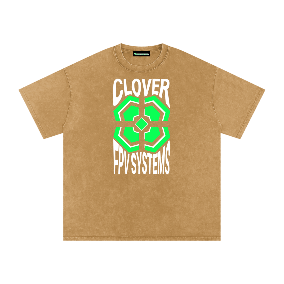 Wavy CFPVS Logo - Snow Washed Oversized Cotton T-Shirt