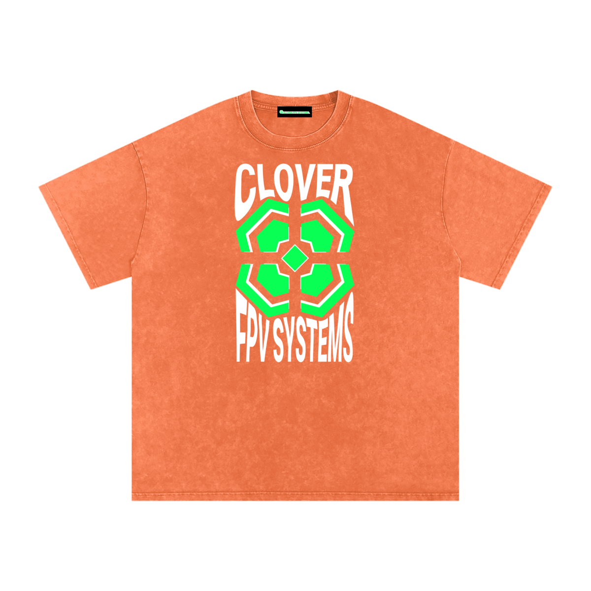 Wavy CFPVS Logo - Snow Washed Oversized Cotton T-Shirt