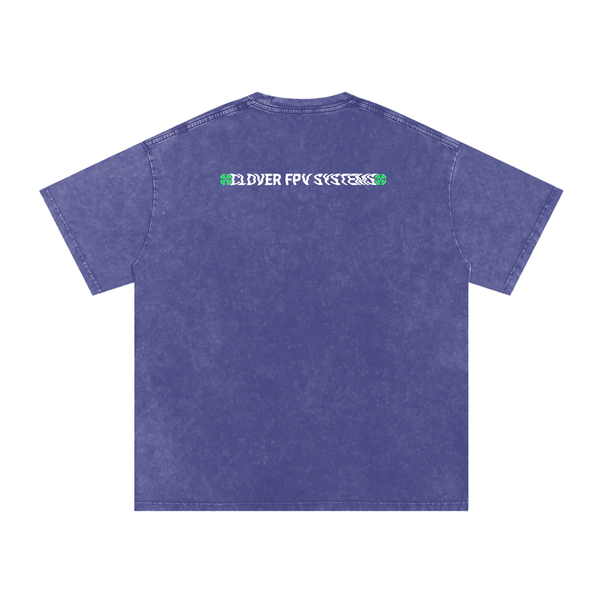 Wavy CFPVS Logo - Snow Washed Oversized Cotton T-Shirt