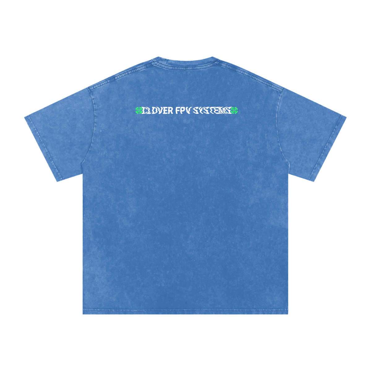Wavy CFPVS Logo - Snow Washed Oversized Cotton T-Shirt