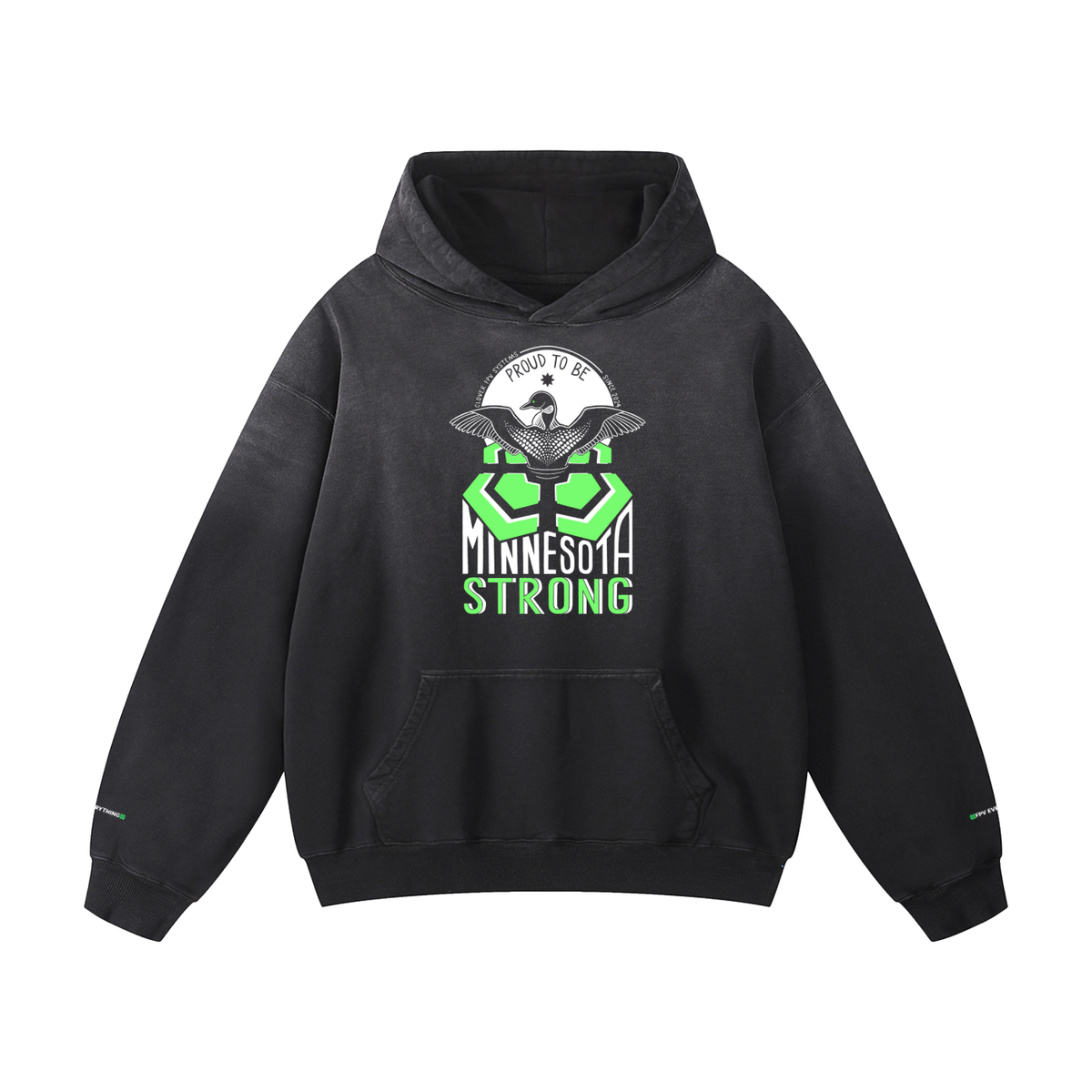 Minnesota Strong by BexDrawsBooks - Heavyweight Sunfade Oversized Hoodie