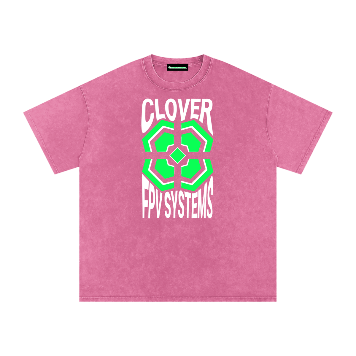 Wavy CFPVS Logo - Snow Washed Oversized Cotton T-Shirt