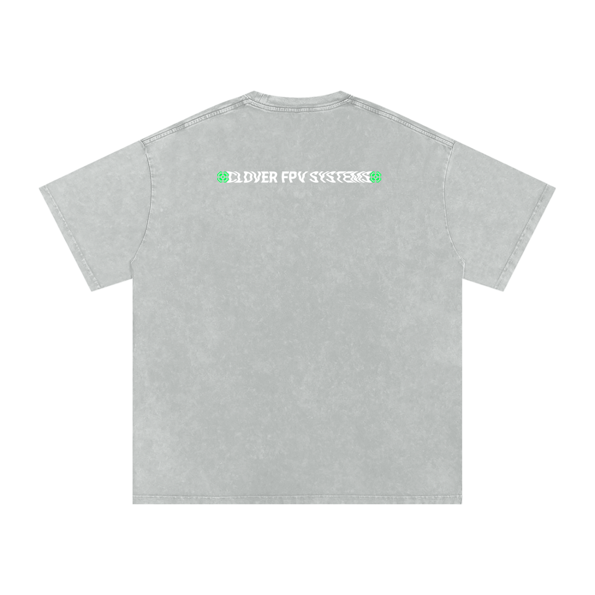 Wavy CFPVS Logo - Snow Washed Oversized Cotton T-Shirt