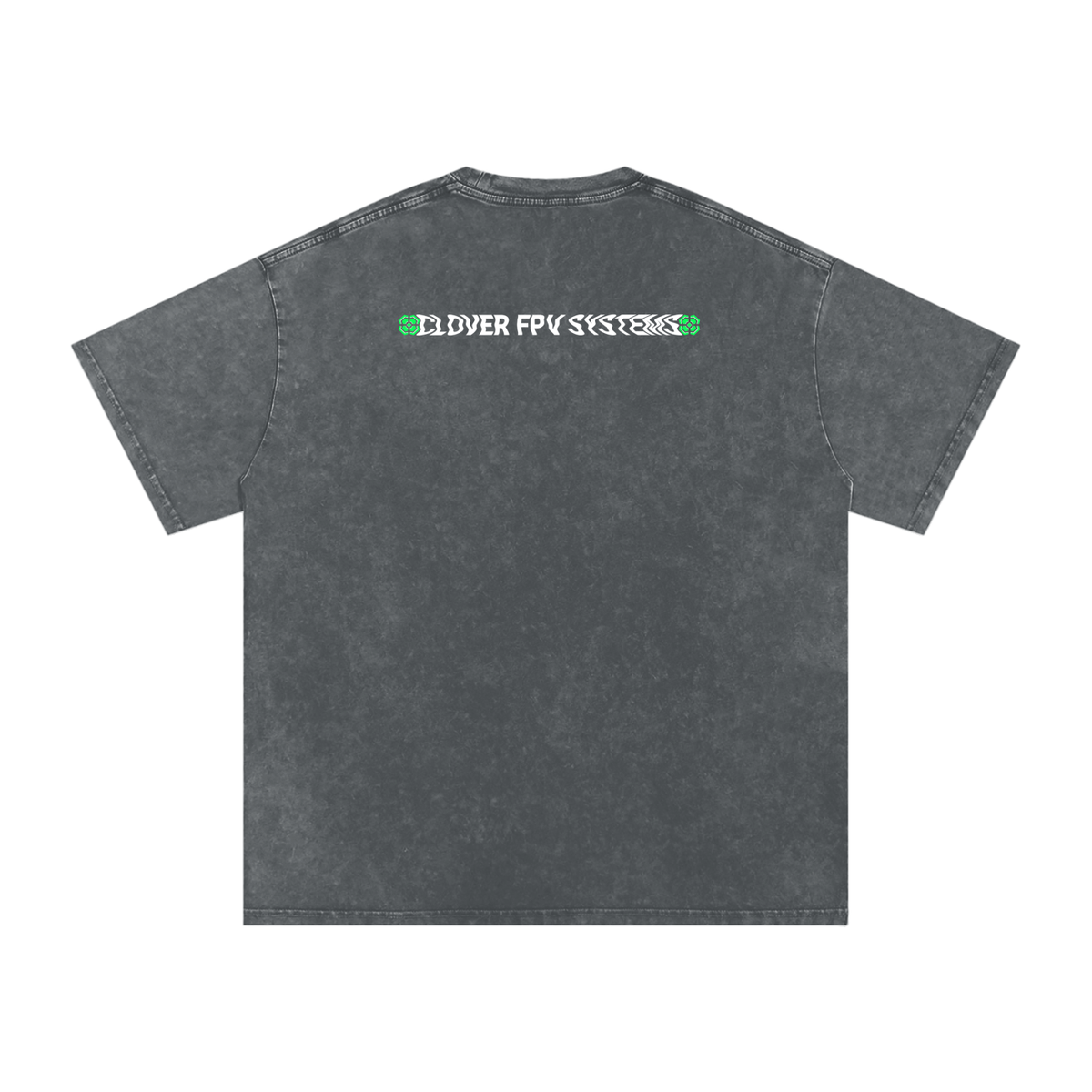 Wavy CFPVS Logo - Snow Washed Oversized Cotton T-Shirt
