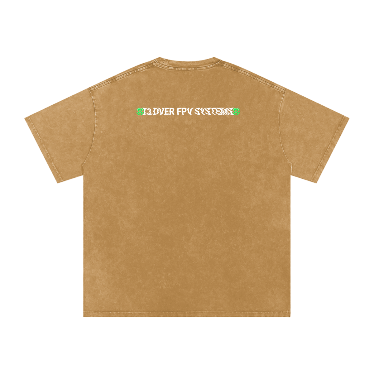 Wavy CFPVS Logo - Snow Washed Oversized Cotton T-Shirt