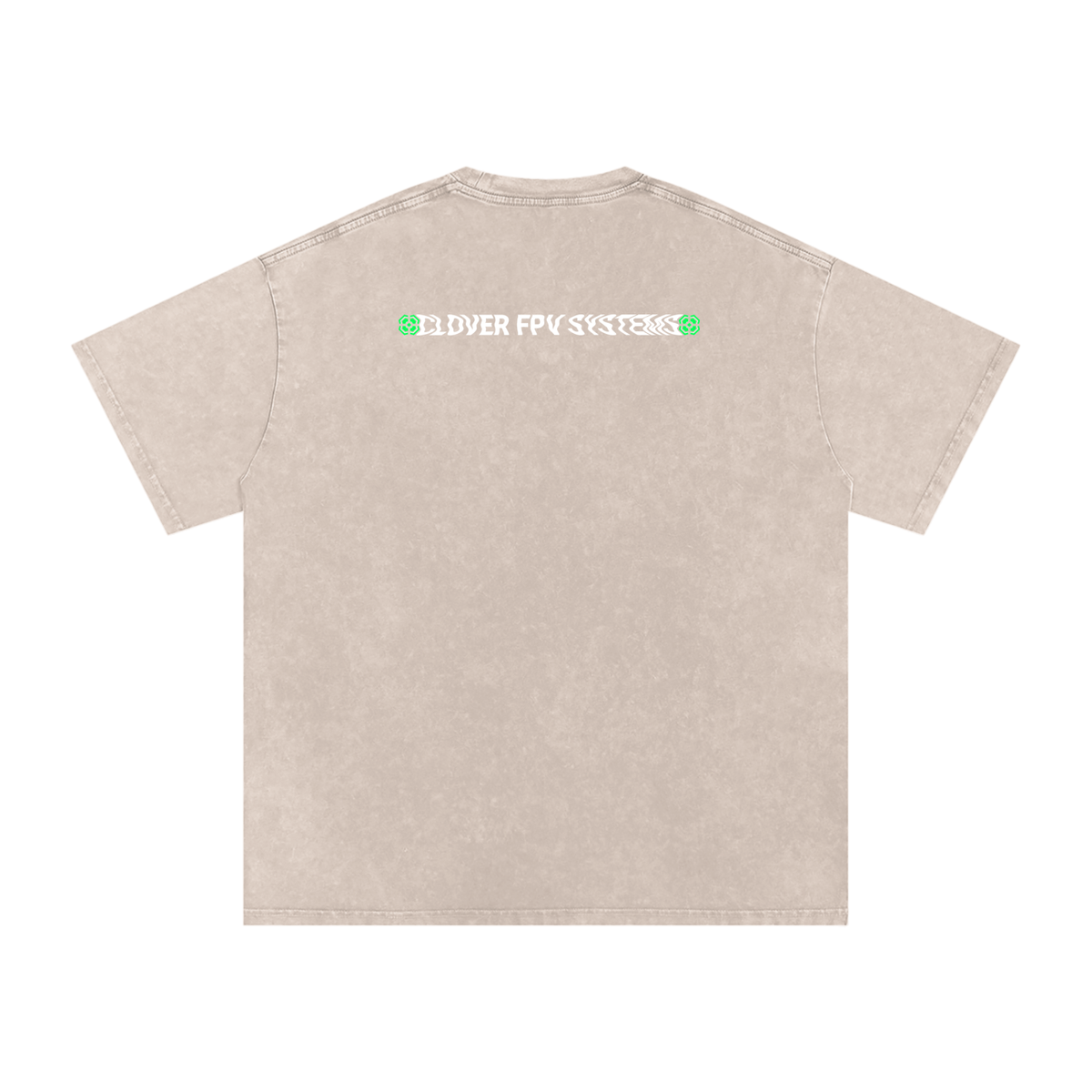 Wavy CFPVS Logo - Snow Washed Oversized Cotton T-Shirt