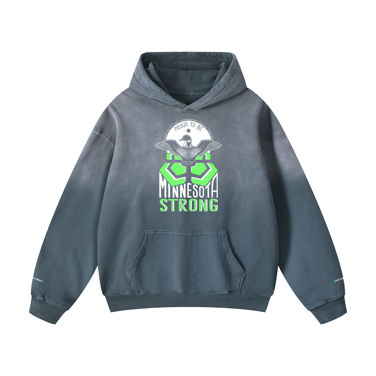 Minnesota Strong by BexDrawsBooks - Heavyweight Sunfade Oversized Hoodie