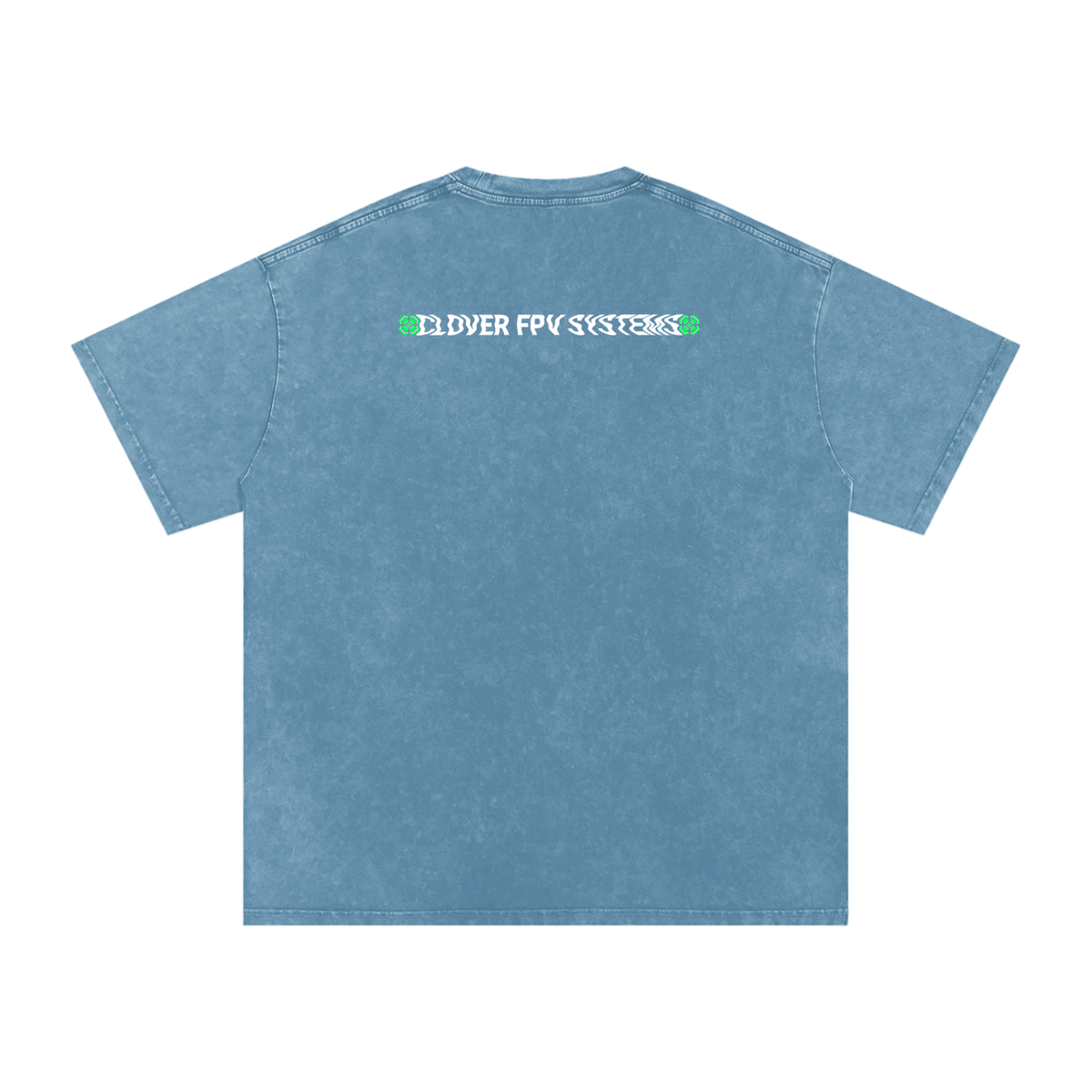 Wavy CFPVS Logo - Snow Washed Oversized Cotton T-Shirt