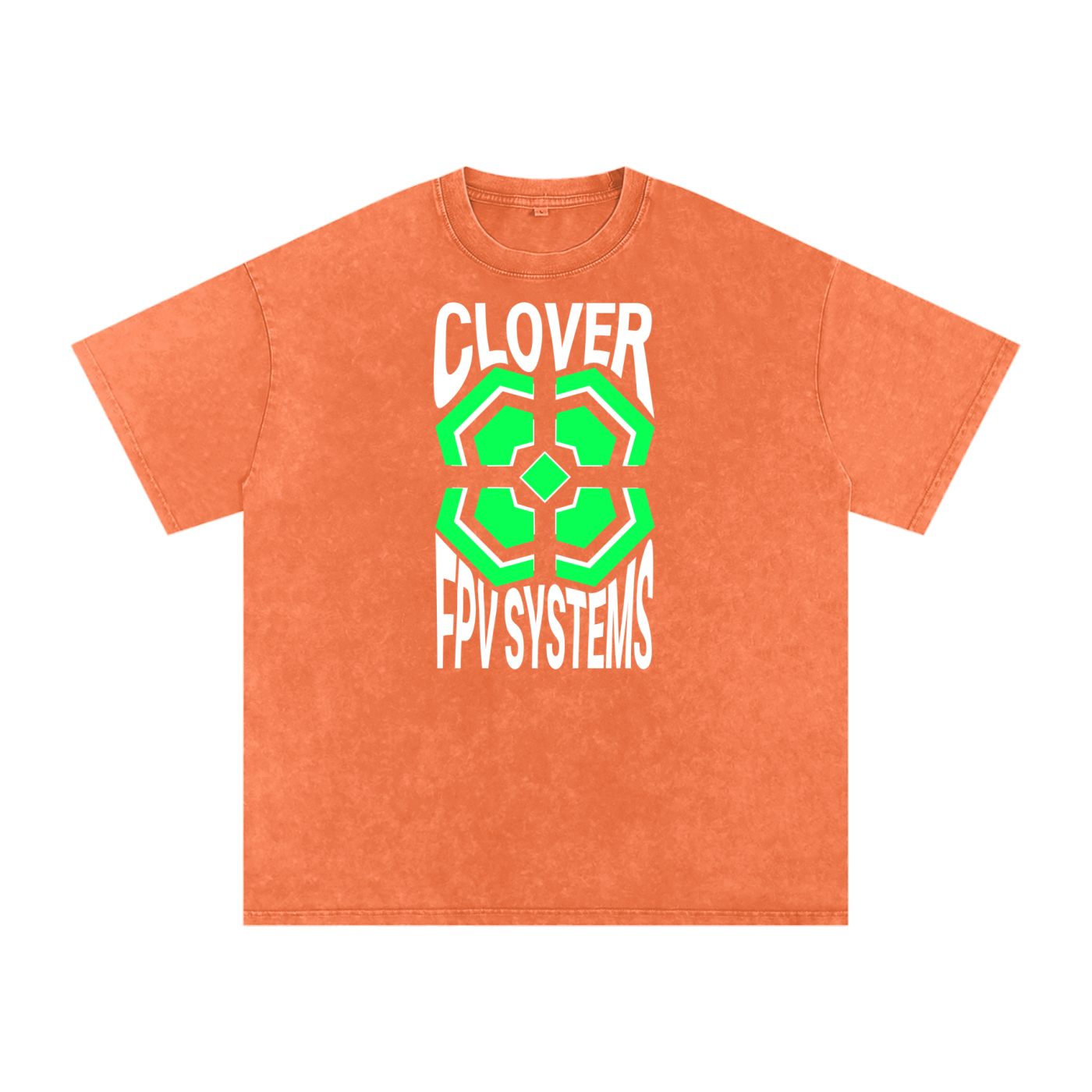 Wavy CFPVS Logo - Snow Washed Oversized Cotton T-Shirt