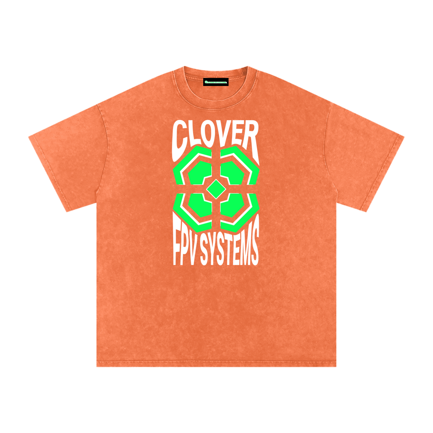 Wavy CFPVS Logo - Snow Washed Oversized Cotton T-Shirt