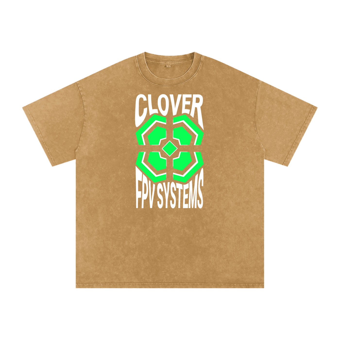 Wavy CFPVS Logo - Snow Washed Oversized Cotton T-Shirt