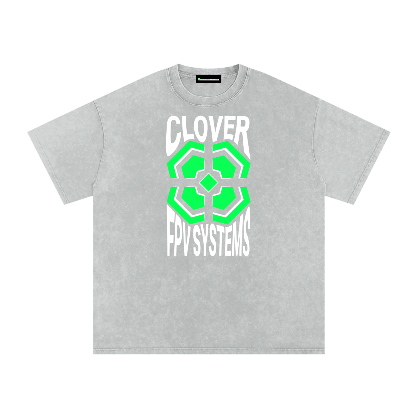 Wavy CFPVS Logo - Snow Washed Oversized Cotton T-Shirt