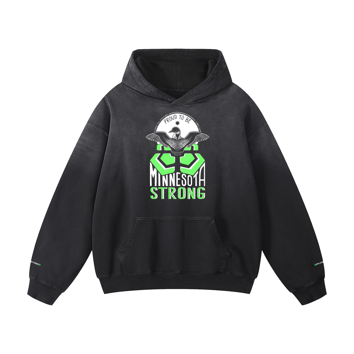 Minnesota Strong by BexDrawsBooks - Heavyweight Sunfade Oversized Hoodie