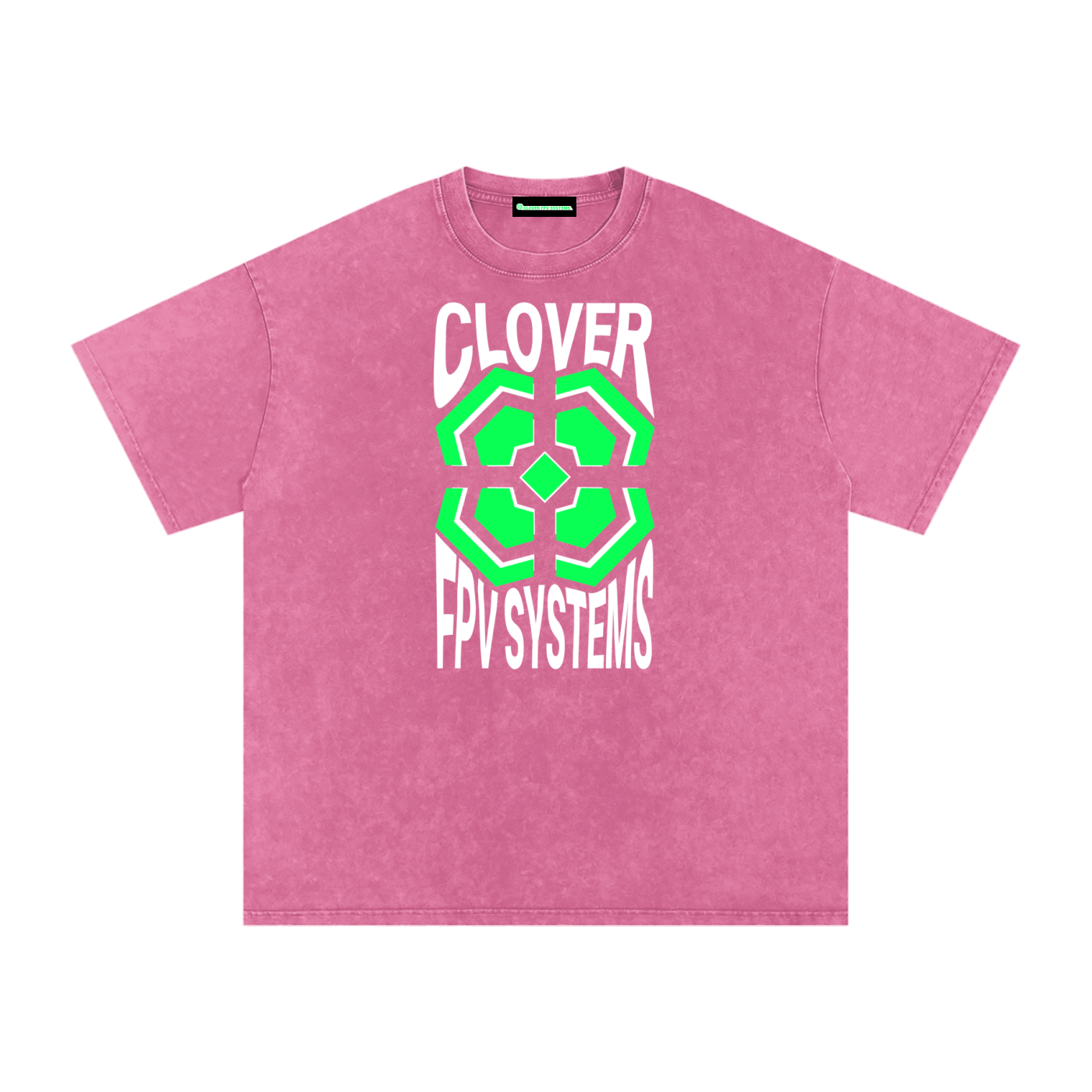 Wavy CFPVS Logo - Snow Washed Oversized Cotton T-Shirt