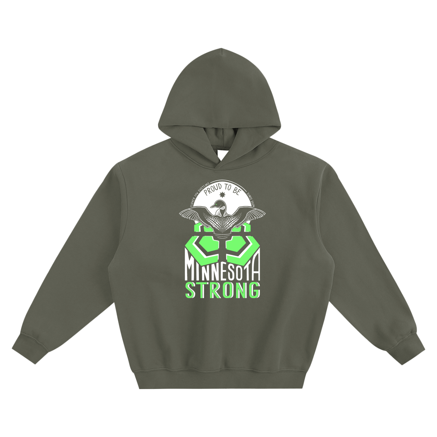 Minnesota Strong by bexdrawsbooks - Fleeced Boxy Hooie