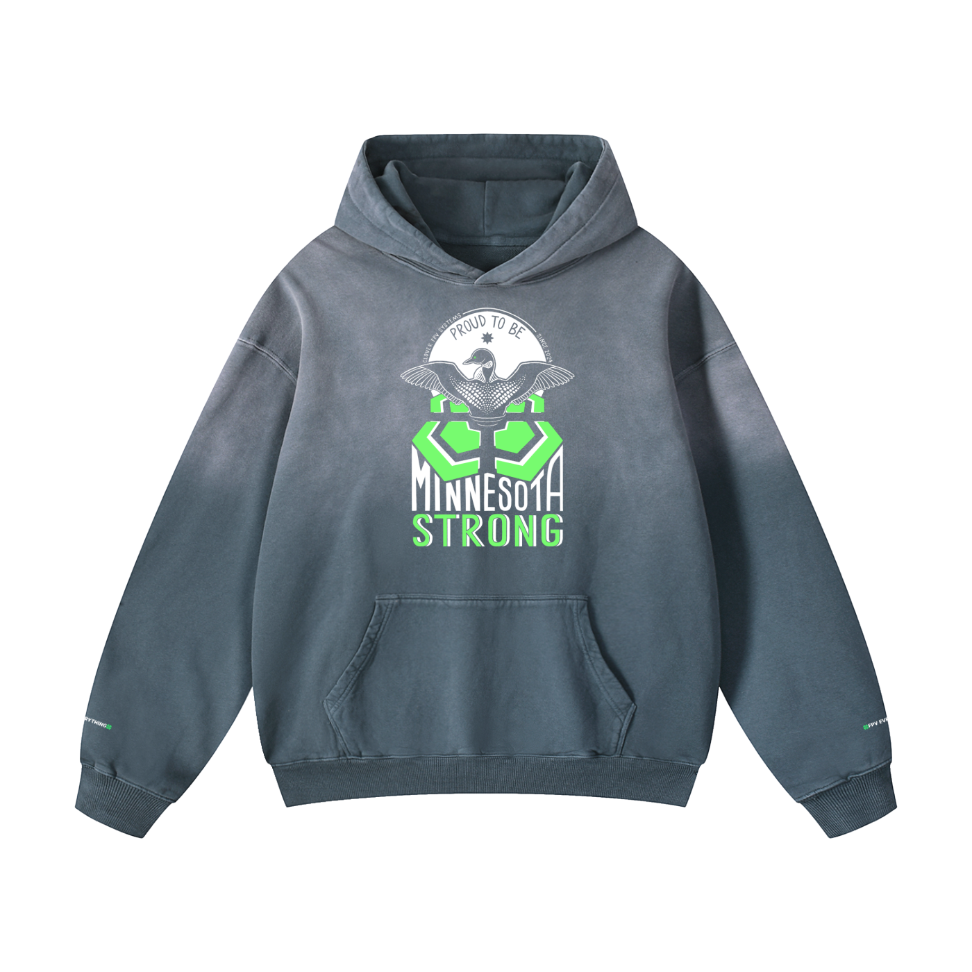 Minnesota Strong by BexDrawsBooks - Heavyweight Sunfade Oversized Hoodie