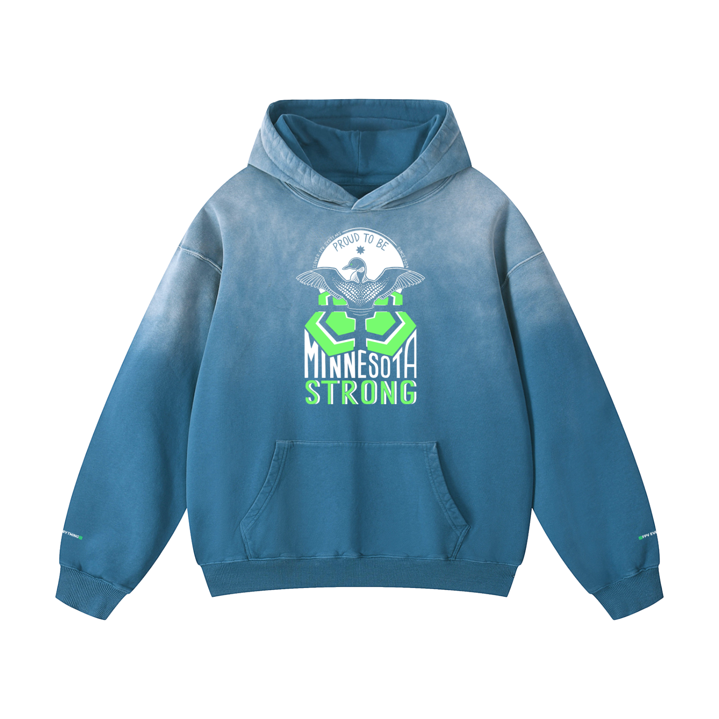 Minnesota Strong by BexDrawsBooks - Heavyweight Sunfade Oversized Hoodie