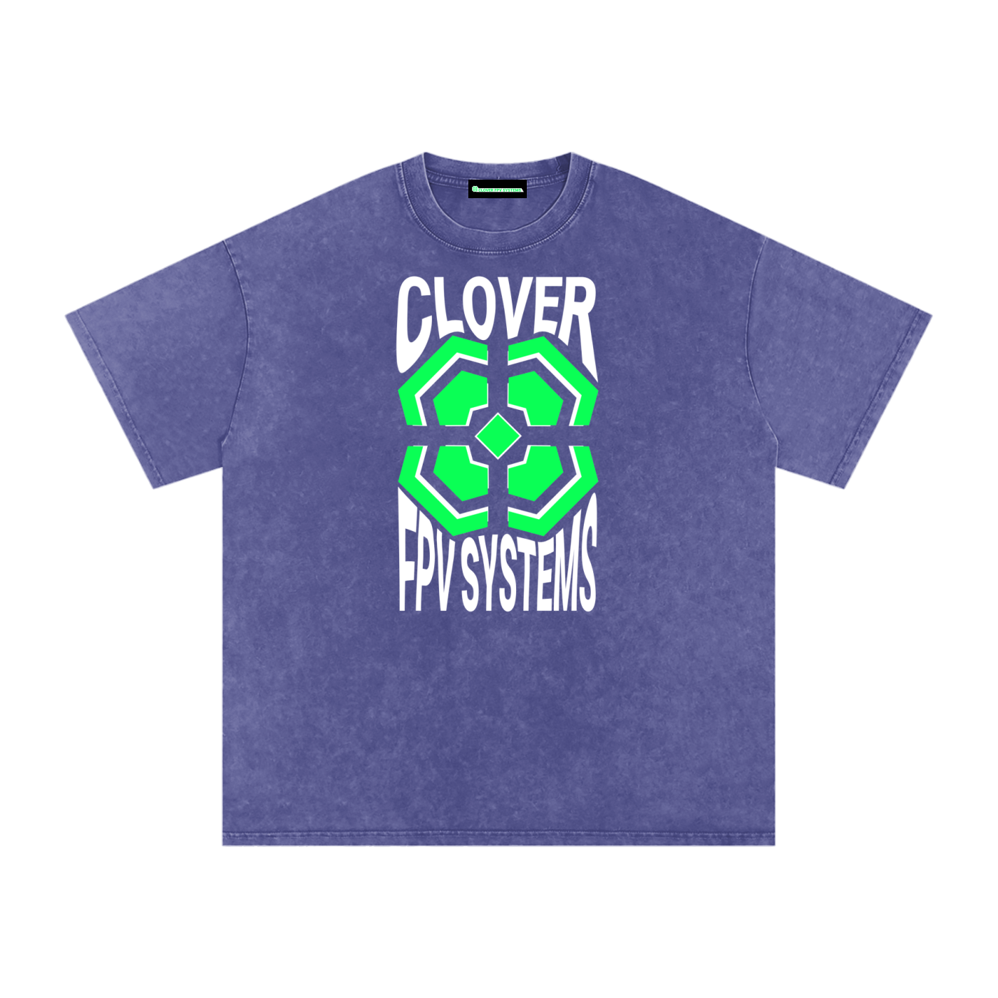 Wavy CFPVS Logo - Snow Washed Oversized Cotton T-Shirt