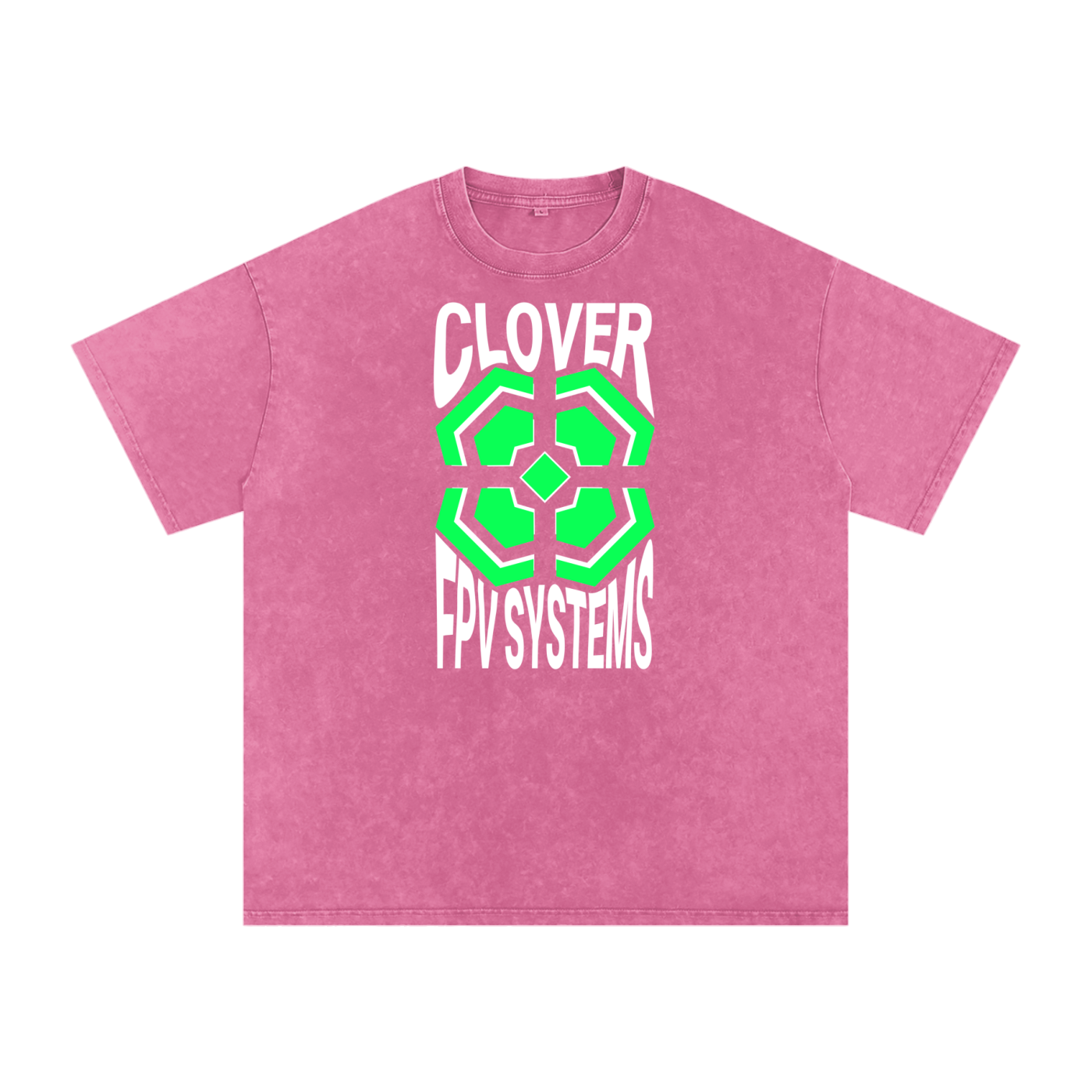 Wavy CFPVS Logo - Snow Washed Oversized Cotton T-Shirt